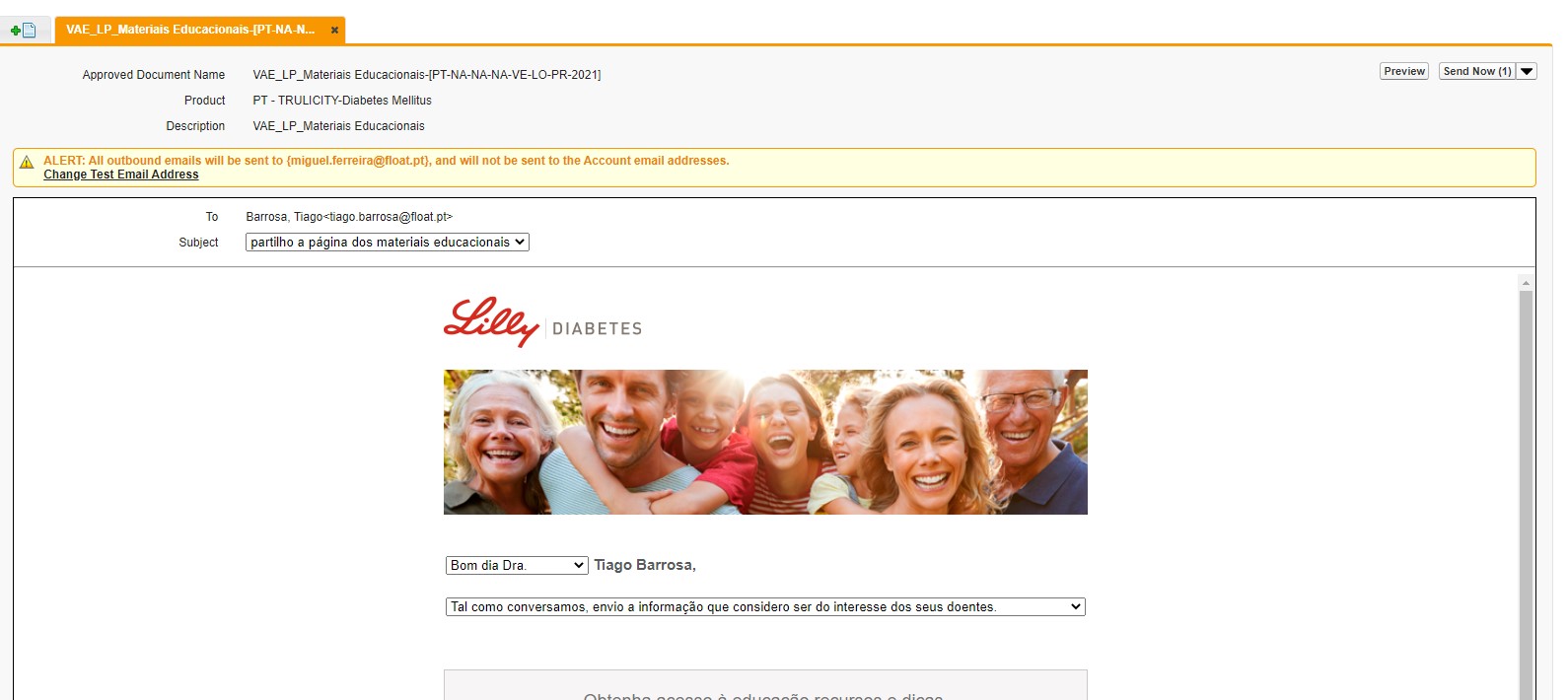SalesForce main page